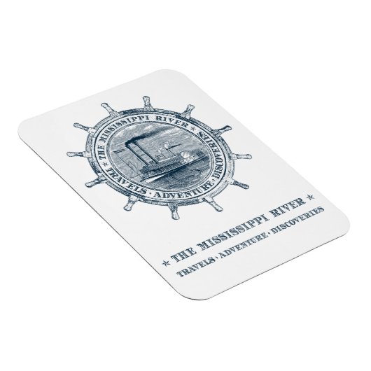 Mississippi Reizen. Adventure. Ontdekking Magneet (Rechterzijde)