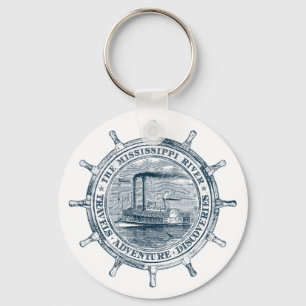 Mississippi Reizen. Adventure. Ontdekking Sleutelhanger