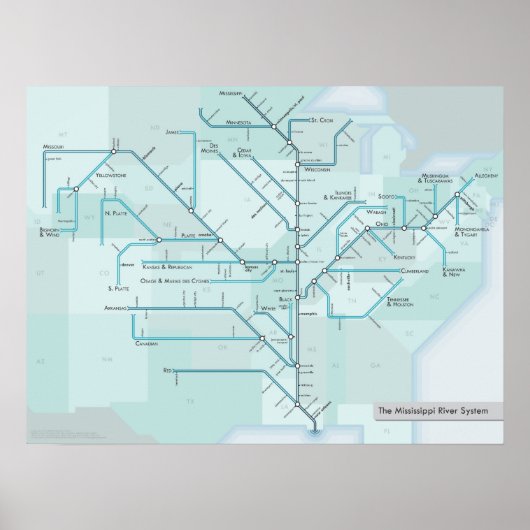 Mississippi River 18 x 24 Poster (Voorkant)