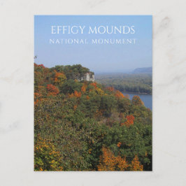 Mississippi River, Herfst Foliage, Effigy Mounds,  Briefkaart