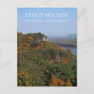 Mississippi River, Herfst Foliage, Effigy Mounds,  Briefkaart