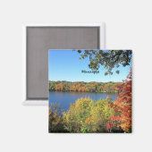 Mississippi River, herfst, Magneet (Voorkant / Achterkant)