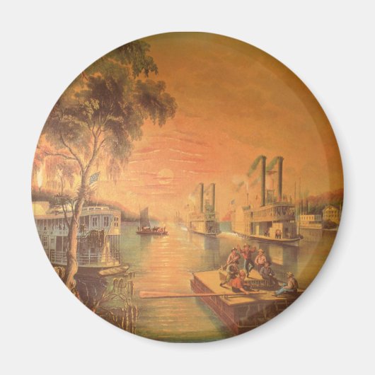 Mississippi River Magnet Magneet (Voorkant)