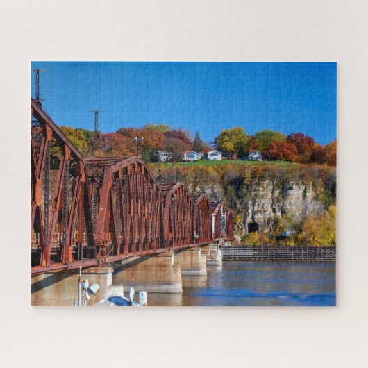 Mississippi River Train Bridge Jigzaag Puzzle Legpuzzel (Horizontaal)