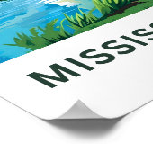 Mississippi River Verenigde Staten Reizen Print (Hoek)