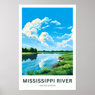 Mississippi River Verenigde Staten Reizen Print