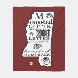 Mississippi Rood Fleece Deken