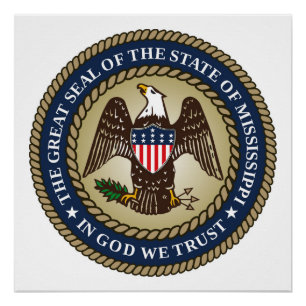 Mississippi staatsmerk fla perfect poster