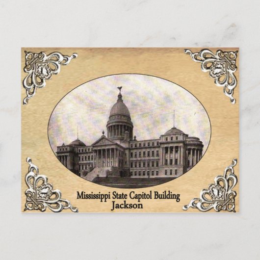 Mississippi State Capitol Ancienne carte postale (Devant)