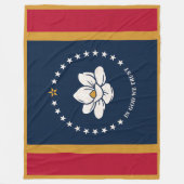 Mississippi State Flag Print Patriot Fleece Deken (Voorkant)