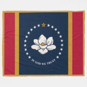 Mississippi State Flag Print Patriot Fleece Deken (Voorkant (Horizontaal))