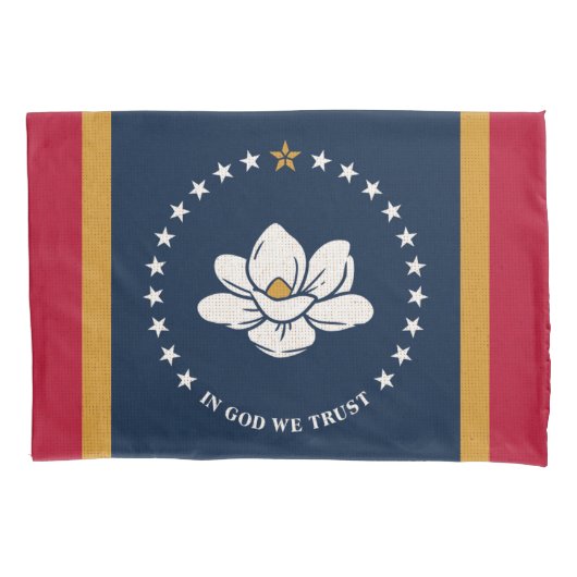 Mississippi State Flag Print Patriot Kussensloop (Voorkant)