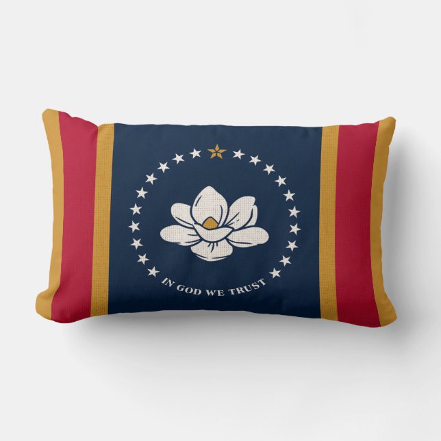 Mississippi State Flag Print Patriottisch Kussen (Voorkant)