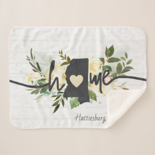 Mississippi State Gepersonaliseerde Home City Rust Sherpa Deken