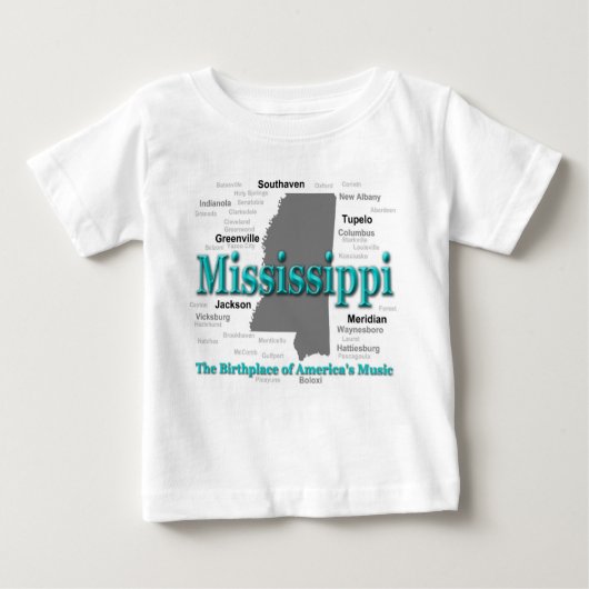 Mississippi State Pride Map Silhouette (Voorkant)