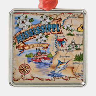 Mississippi State Sieraad Metalen Ornament