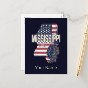 Mississippi State Verenigde Staten Kaart Verenigd