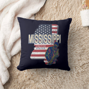 Mississippi State Verenigde Staten Kaart  Verenigd Kussen