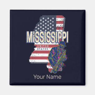 Mississippi State Verenigde Staten Kaart  Verenigd Magneet