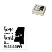 Mississippi thuis is waar het hart ligt rubberstempel (Gestempeld)