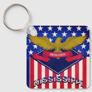 Mississippi USA Flag Sleutelhanger