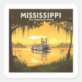  Mississippi Vierkante Sticker (Voorkant)