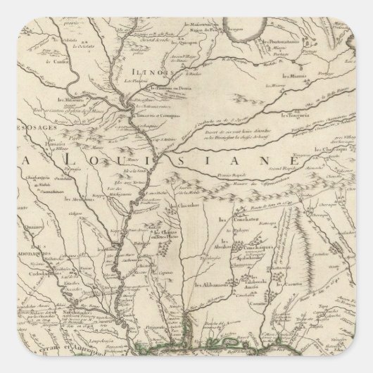 Mississippi Vierkante Sticker (Voorkant)