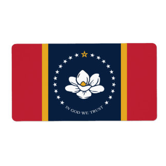 Mississippi-vlag - Nieuwe Magnoliavlag Etiket