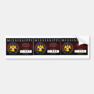 Mississippi Zombie Hunting Permit Bumpersticker