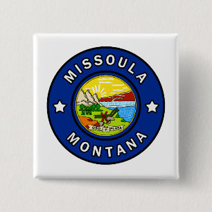 Missoula Montana Vierkante Button 5,1 Cm