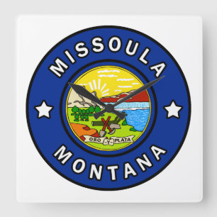 Missoula Montana Vierkante Klok