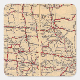 Missouri 11 vierkante sticker