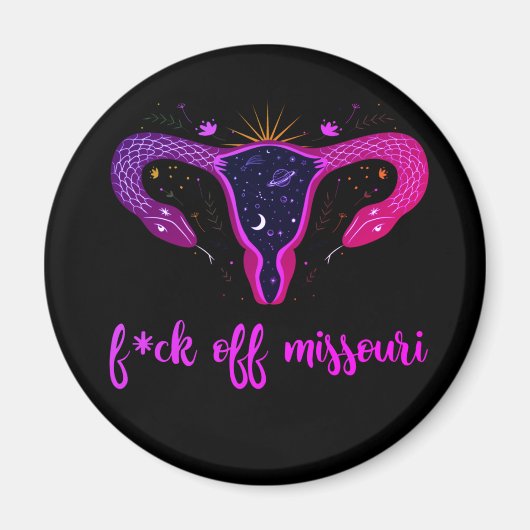 Missouri Abortion Ban Celestial Uterus Protest Magneet (Voorkant)