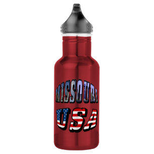 Missouri Afbeelding en USA Tekst Waterfles