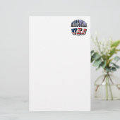 Missouri Afbeelding en USA Text Briefpapier (Staand voorkant)