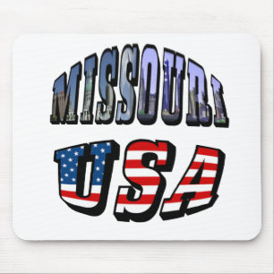 Missouri Afbeelding en USA Text Muismat
