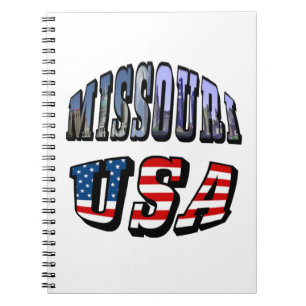 Missouri Afbeelding en USA Text Notitieboek