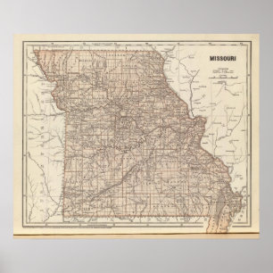 Missouri Atlas Map Poster