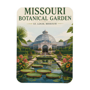 Missouri Botanical Garden Glazen Koepel Bloemen  Magneet