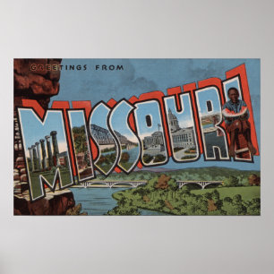 Missouri (Bridge-Uitzicht) - Grote letterscènes Poster