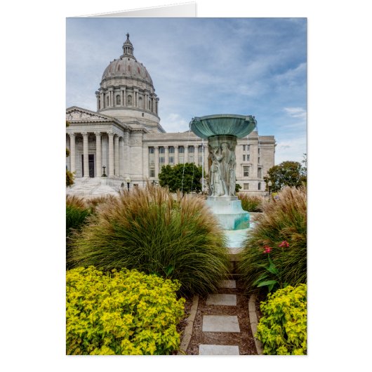 Missouri Capitol Et Carte De Voeux Fontaine (Devant)