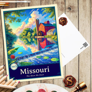 Missouri Carte postale ombragée style Anime