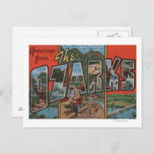 Missouri - De Ozarks - Grote Letter-scènes Briefkaart (Voorkant / Achterkant)