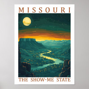Missouri de Show Me Staat USA Reisbestemming Poster