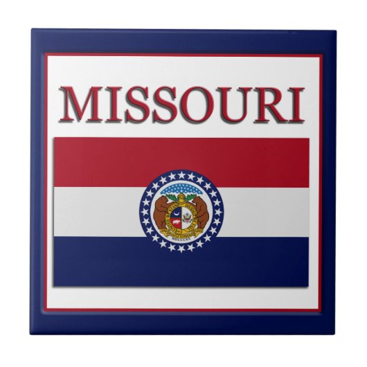 Missouri Flag Design Tegel Tegeltje (Voorkant)