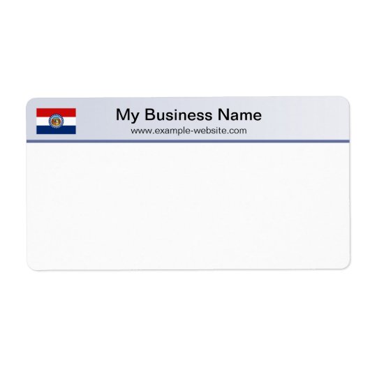 Missouri Flag Header Verzendlabel (Voorkant)