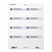 Missouri Flag Header Verzendlabel (Full Sheet)