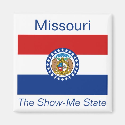 Missouri Flag Magnet Magneet (Voorkant)