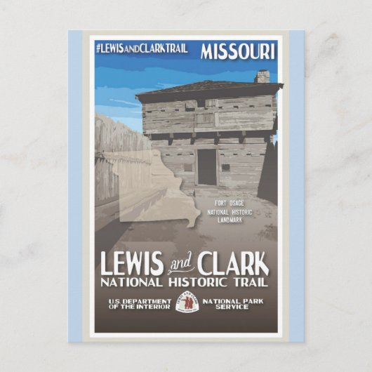  Missouri Fort Osage Revel Briefkaart (Voorkant)