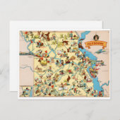 Missouri Funny  Map Briefkaart (Voorkant / Achterkant)